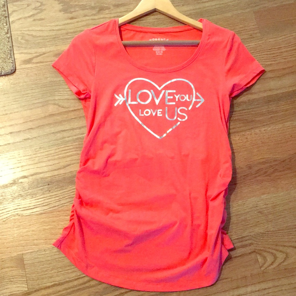 Pink and silver Maternity shirt
